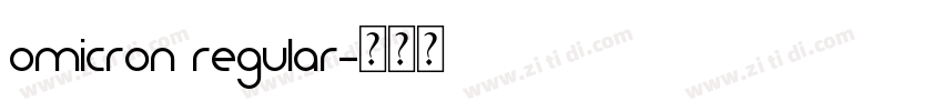 Omicron Regular字体转换